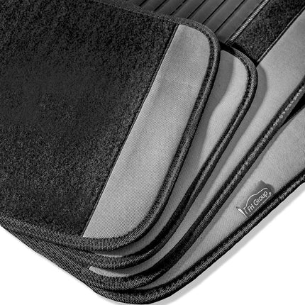 FH Group F14407GRAY Universal Fit Premium Carpet Gray Automotive Floor Mats fits most Cars, SUVs, and Trucks with Driver Heel Pad, Full Set