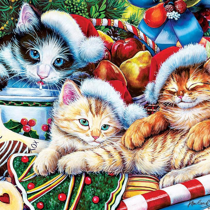 MasterPieces Holiday EZ Grip Extra Large Jigsaw Puzzle, Holiday Treasures, Featuring Art by Jenny Newland, 300 Pieces