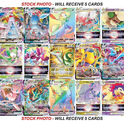 5 Pokemon Card VMAX/VSTAR Bundle - X2 VSTAR - X2 VMAX - X1 Secret Rare - No Duplicates