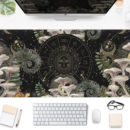 DSKGSJH Moon Mushroom Gaming Desk Pad Cute Dark Ta
