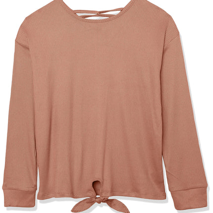 The Children's Place Girls' Long Sleeve Ribbed Tie