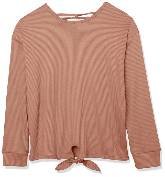 The Children's Place Girls' Long Sleeve Ribbed Tie