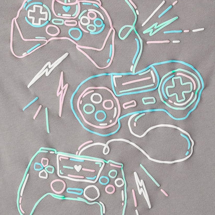 The Children's Place Girls' Gamer Short Sleeve Graphic T-Shirts,multipacks, Paquete de 3 de Mariposas/Fresas/Controles, XX-Large