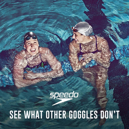 Speedo Competitive Women's Vanquisher 2.0 Mirrored Anti-Fog Swim Goggles, Aqua