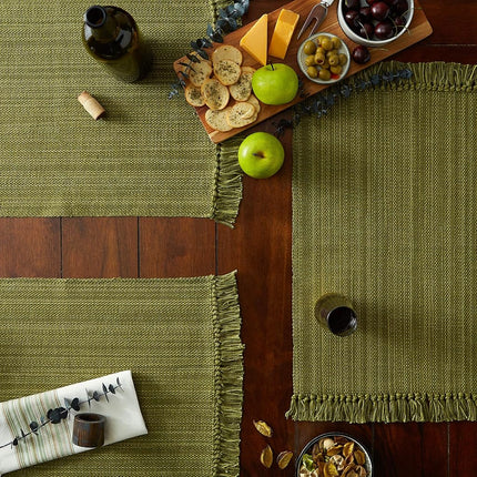 DII Tabletop Collection, Cotton, Olive Green, Placemat Set, 13x19