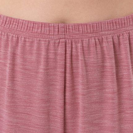 Fruit of the Loom Women's Sleeve Tee and Short 2 Piece Sleep Set, Antique Heather Blush, XL