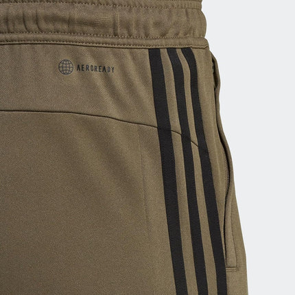Adidas Mens Train Essentials 3-Stripes Pants, Olive Strata/Black, X-Small