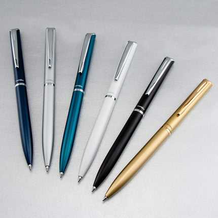 Bolígrafo de gel líquido premium Pentel EnerGel Style, (0.7mm) Trazo medio, Barril dorado, Tinta negra con estuche de regalo (BL2007XABX)