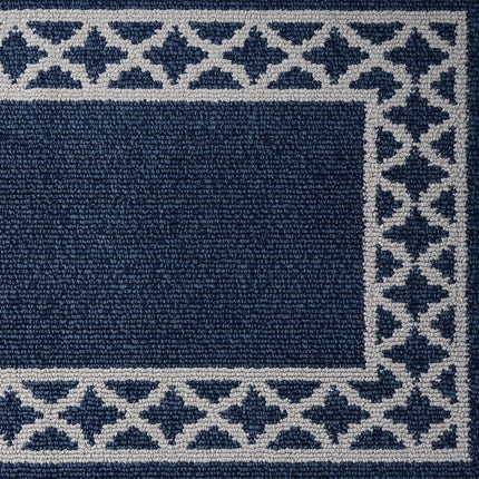 Nautica – Runner Rug 2 Piece Set | Indoor Runners for Hallways and Entry Rugs| Non-Skid Entry and Kitchen Door Mat| Machine Washable Carpet Rugs | 2'2" x 3'9" and 2'2" x 5' | Trellis Denim