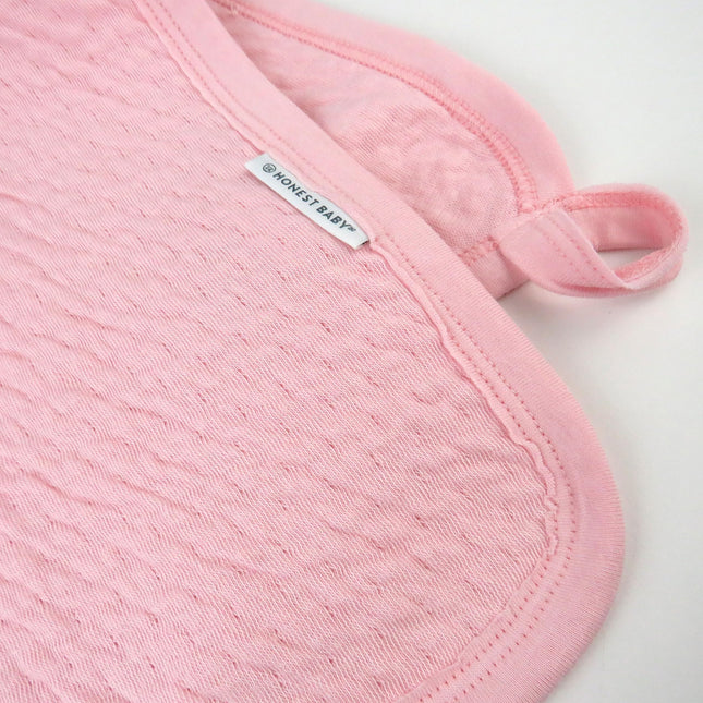 HonestBaby Matelasse Burp Cloth, Pink, One Size