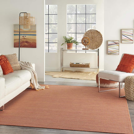 Nourison Positano 6' x 9' Terracotta Fabric Modern Area Rug (6' x 9')