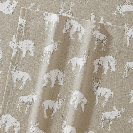 Eddie Bauer - Queen Sheets, Cotton Flannel Bedding Set, Brushed for Extra Softness, Cozy Home Decor (Buckhead Ridge, Queen)