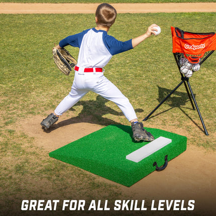GoSports Portable Pitching Mound for Baseball Pitchers - 30 x 30 x 4 Inch
