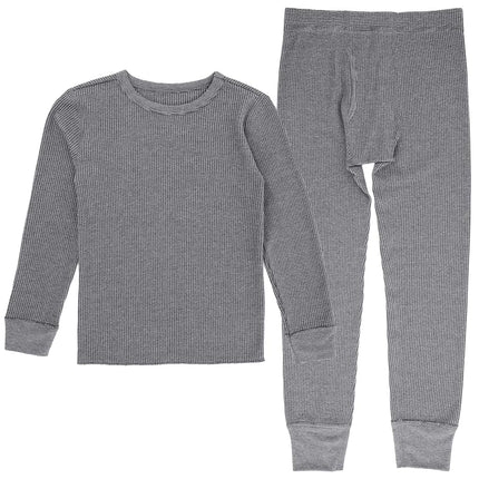 Fruit of the Loom Boys Premium Thermal Waffle Underwear Set, Heather Greystone, 4-5