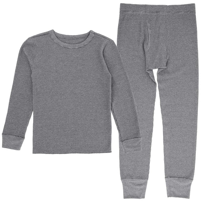 Fruit of the Loom Boys Premium Thermal Waffle Underwear Set, Heather Greystone, 4-5