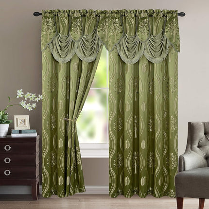 Elegant Comfort Aurora Jacquard Look Curtain Panel