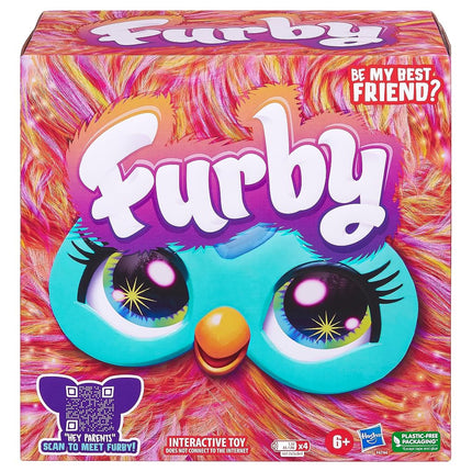 Furby Coral Interactive Plush Toy - English Version, 6 inch