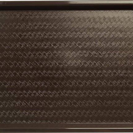 Carlisle FoodService Products Cafe Fast Food Cafeteria Tray with Patterned Surface for Cafeterias, Fast Food, and Dining Room, Plastic, 16.31 x 12.06 x 0.7 Inches, Chocolate, (Pack of 24)