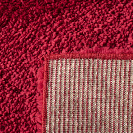 Safavieh Shag Rug for Living Room, Dining Room, Bedroom - August Shag Collection, Short Pile, in Red, 90 x 90 cm