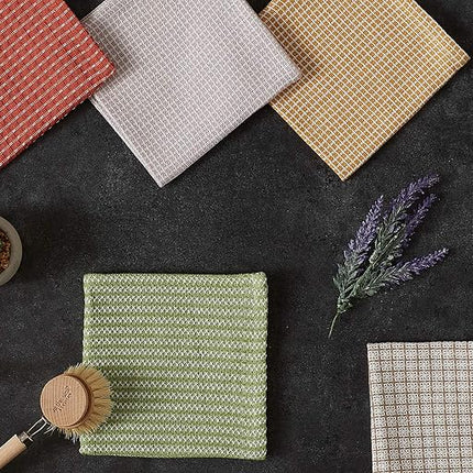 DII Everyday Kitchen Collection Assorted Dishcloth Set, 12x12, Stonewash Blue, 5 Count
