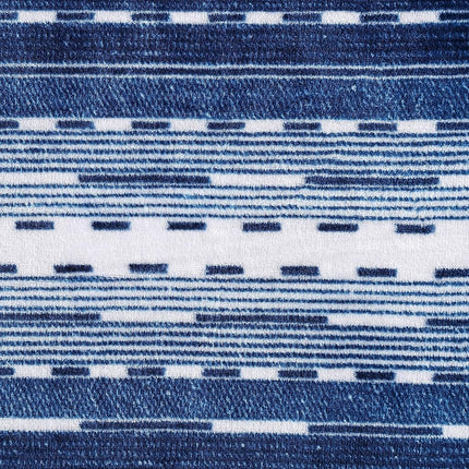 Wrangler - Throw Blanket, Soft Plush Fleece Bedding, Yellowstone Inspired, Western Decor for Bed or Couch (Logan Stripe Blue, 50" x 60")