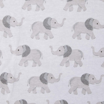 Hudson Baby Sábanas ajustables de algodón para cuna, paquete de 2, Elefantes, Talla única