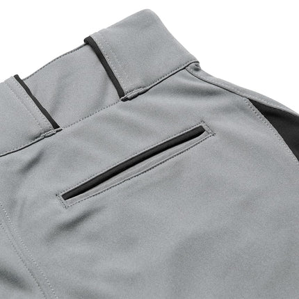 Pantalon de softball CHAMPRO Surge traditionnel taille basse avec liseré tressé de couleur contrastante Gris, Noir