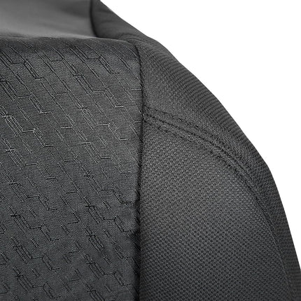 HECASA Bottom Seat Cover Driver Side Compatible with 2007-2014 Chevy Silverado 1500 2500HD 3500HD Front Black Driver Cloth Seat Cover Only