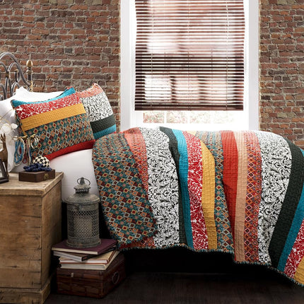 Lush Decor Quilt Reversible 3 Piece Bohemian Desig