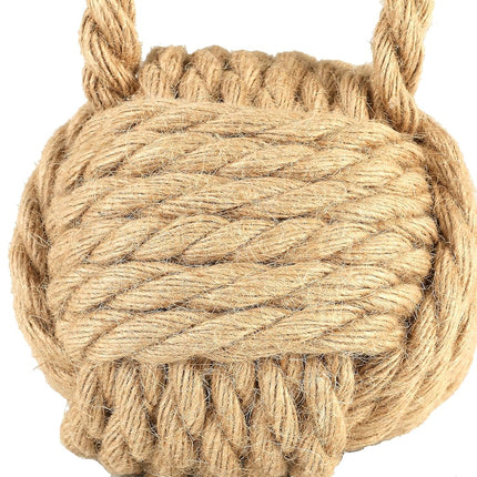 Creative Co-op Door Stop, Cotton, Natural, 6.25" Round