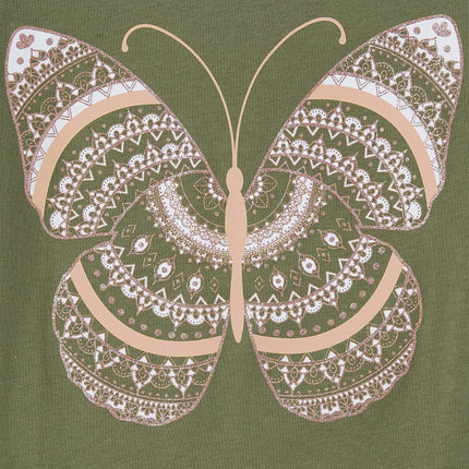 The Children's Place Girls' Butterfly Short Sleeve Graphic T-Shirts, Multipack, Peace Sign/Butterfly, Medium
