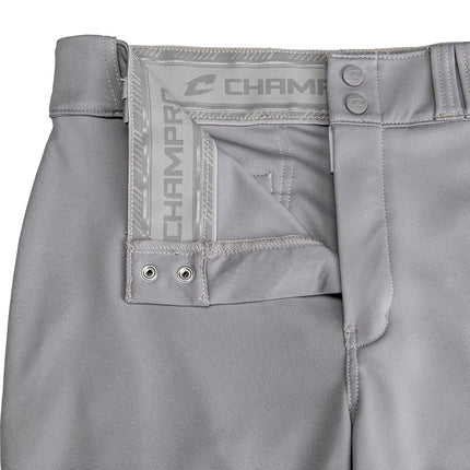 Pantalon de baseball CHAMPRO Triple Crown 2.0 pour garçons, bas ouvert, gris