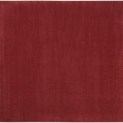 Nourison Essentials Indoor/Outdoor Brick Red 7' x Square Area Rug, Easy Cleaning, Non Shedding, Bed Room, Living Room, Dining Room, Backyard, Deck, Patio (7 Square)