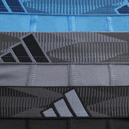 adidas Men's Microfiber Boxer Briefs Underwear (Multipack) Athletic Stretch-Fit, Ray Blue/Onix Grey/Black, L