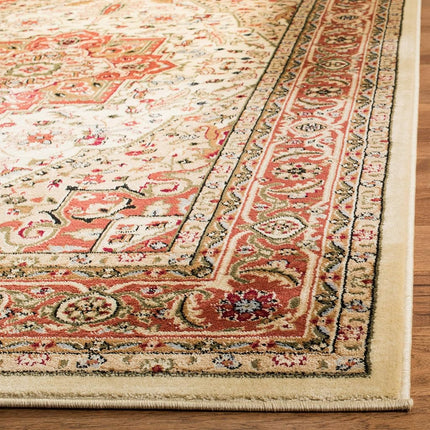 SAFAVIEH Lyndhurst Collection Runner Rug - 2'3" x 6', Ivory & Rust, Traditional Oriental Design, Non-Shedding & Easy Care, Ideal for High Traffic Areas in Living Room, Bedroom (LNH330R)