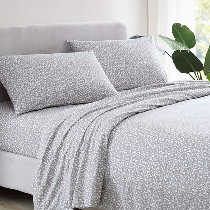 MARIMEKKO - Queen Sheets, Cotton Percale Bedding Set, Crisp & Cool Home Decor (Pikkuninen Unikko Grey, Queen)