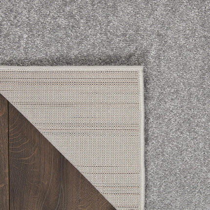 Nourison Essentials Indoor/Outdoor Silver Grey 6' x 9' Area Rug, Easy Cleaning, Non Shedding, Bed Room, Living Room, Dining Room, Backyard, Deck, Patio (6x9)