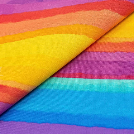 Singer Print Fabric, 100% Premium Cotton, Rainbow Blender, Cut by The Yard