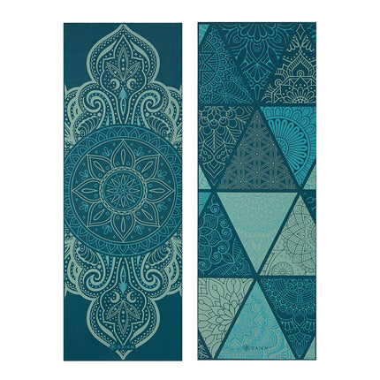 Gaiam Yoga Mat Premium Print Reversible Extra Thick Non-Slip Exercise Fitness Mat for All Types of Yoga, Pilates and Floor Training, Sea Glass, 6mm