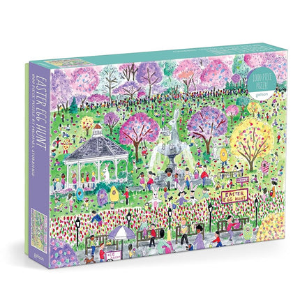 Galison Easter Egg Hunt – 1000 Piece Michael Storrings Puzzle Featuring The Spirit Of Easter Festivities At A Whimsical Park