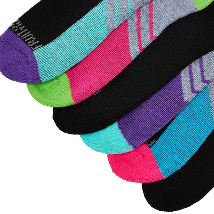Lot de 10 paires de chaussettes basses pour filles Fruit of the Loom, noir assorti, 10,5-4 (M)