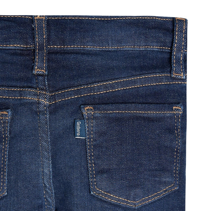 Gerber Baby Toddler Stretch Denim Skinny Jeans, Dark Blue Denim, 2T