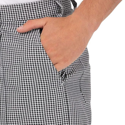 Chef Works Men's Basic Chef Pants, Small Check, 38