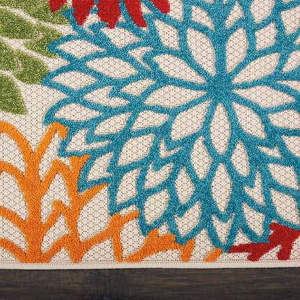 Tapis de surface Nourison ALH05 Aloha, 2'3" x 8', vert