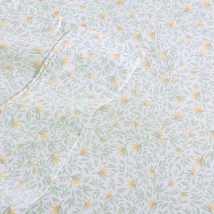 Tommy Bahama - King Sheets, Cotton Percale Bedding Set, Crisp & Cool, Stylish Home Decor (Crane Flower Green, King)