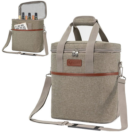 OPUX 6 Bottle Carrier Tote | Insulated Padded Wine