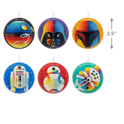 Hallmark Star Wars Tin Ball Christmas Ornaments, Set of 12