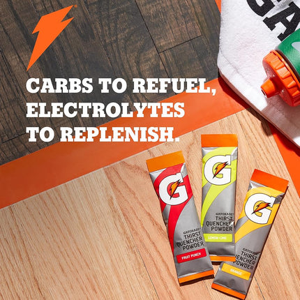 Gatorade Thirst Quencher Powder, Fruit Punch, 1.23oz Packets, Makes 20 ounces (80 Pack)