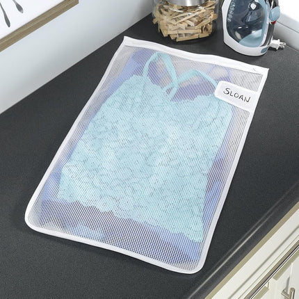 Whitmor Mesh Wash Bag Zippered White