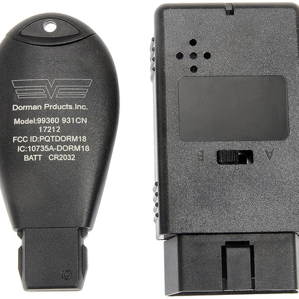 Dorman 99360 Control remoto de entrada sin llave de 3 botones compatible con modelos selectos de Chrysler/Dodge/Ram (OE FIX)